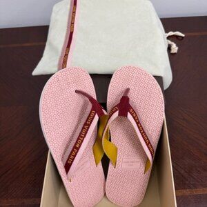 LOUIS VUITTON 'BAHIA' THONG RUBBER MONOGRAM FLIP FLOPS